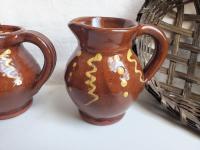 Sugar and Creamer Set with Squiggles and Dots Pattern