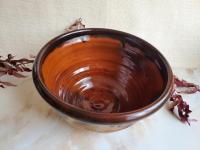 Custom Order Pied Potter Hamelin Redware 10" Bowl, Spangles and Daubs