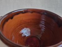 Redware 6 in Bowl with Spangles and Daubs Decoration