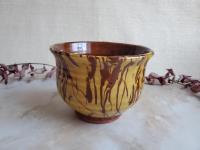 Redware 5 in Bowl with Marbled Decoration