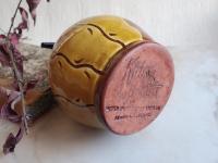 Redware Soap/Lotion Dispenser (a) Sgraffito Decorated