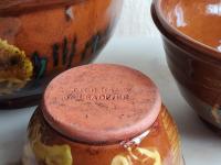Redware Bowl Set (3) with Spangles and Daubs Motif