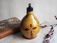 Redware Soap/Lotion Dispenser (c) Sgraffito Decorated