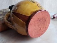 Redware Soap/Lotion Dispenser (c) Sgraffito Decorated