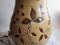 Redware Pitcher, Ivy Leaf Sgraffito Motif