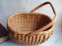 Basket, Penobscot style porcupine or curlicue basket