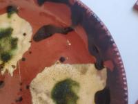 Redware 9 in. Plate with "Spangles and Daubs" Motif (a)