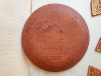 Redware 9 in. Plate with "Spangles and Daubs" Motif (a)