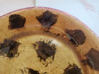Redware Large Platter with Black Accents