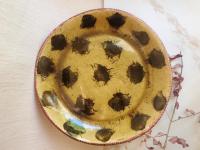 Redware Large Platter with Black Accents