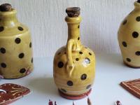 Redware Bottle with Handles and Lead-Free Glaze