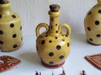 Redware Bottle with Handles and Lead-Free Glaze