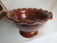 Redware Footed Bowl Black Pattern - Burnt Mustard BOC Timer Pillar - Red Berries Candle Ring