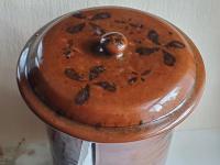 Redware Paper Towel Holder with Black Accents and Lead Free Glaze