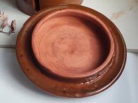 Redware Paper Towel Holder with Black Accents and Lead Free Glaze