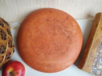 Redware 9 in Plate with Leaping Hare Sgraffito Motif