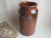 Redware 9 inch Rolled Rim Canning Jar
