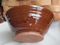 Redware Bowl with Bird Motif | Wheel Thrown by Pied Potter Hamelin