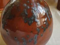 Redware Soap/Lotion Dispenser Bottle with Spangles