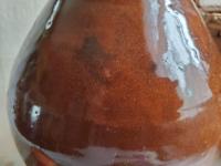 Redware 10 in Large Jar with Spangles