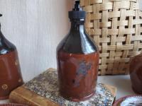 Elegant Redware Soap or Lotion Pump Dispenser, Handmade by Rick of Pied Potter Hamelin, Featuring Spangles and Sturdy Pump