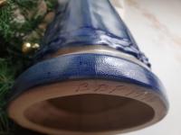 Vintage Beaumont Brothers Pottery Stoneware Belsnickel, Salt-Glaze Finish, Cobalt Blue, 16 in. Tall