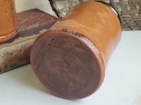 Redware Jar with Black Rim, 6 in. Tall