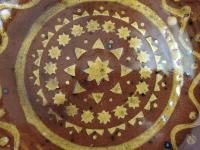 Redware Plate 9 in. with Aged Look and Speckled Details by Pied Potter Hamelin