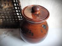 Redware 8 in Jar with Spangles by Pied Potter Hamelin