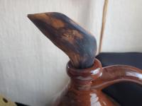 Redware Jug with Black Dapples and Spangled Decoration