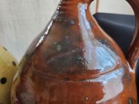 Redware Jug with Black Dapples and Spangled Decoration
