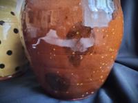Redware Jug with Black Dapples and Spangled Decoration