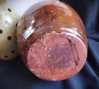 Redware Jug with Black Dapples and Spangled Decoration