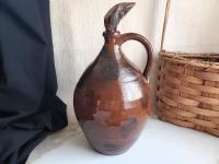 Redware Jug with Black Dapples and Spangled Decoration