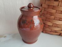 Redware 6.50 in Jar with Spangles by Pied Potter Hamelin (b)