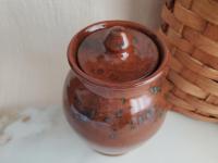 Redware 6.50 in Jar with Spangles by Pied Potter Hamelin (b)