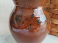 Redware 6.50 in Jar with Spangles by Pied Potter Hamelin (b)