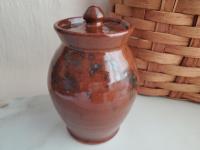 Redware 6.50 in Jar with Spangles by Pied Potter Hamelin (b)