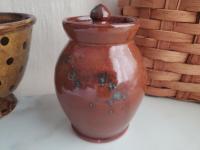 Redware 6.50 in Jar with Spangles by Pied Potter Hamelin (a)