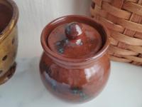 Redware 6.50 in Jar with Spangles by Pied Potter Hamelin (a)