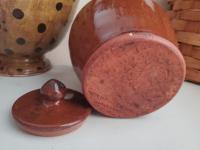 Redware 6.50 in Jar with Spangles by Pied Potter Hamelin (a)