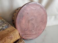 Handmade Redware Soap Dish with Black Dots