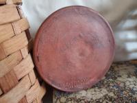 Handmade Redware Soap Dish with Black Dots