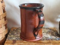 Redware Tavern Mug with Eagle, Antiqued