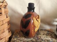Redware Flask with Eagle
