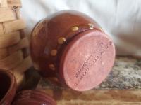 Redware Mug with Slip Pattern, Handmade