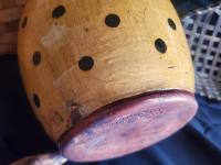Redware Jug with Black Dots Decoration
