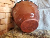 Redware Fluted Rim Bowl for Salt, Nuts, Jewelry and More