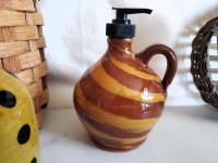 One-of-a-Kind Redware Soap or Lotion Dispenser Jug