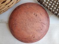  Slip-Decorated Redware 11 in. Plate with Traditional Motif